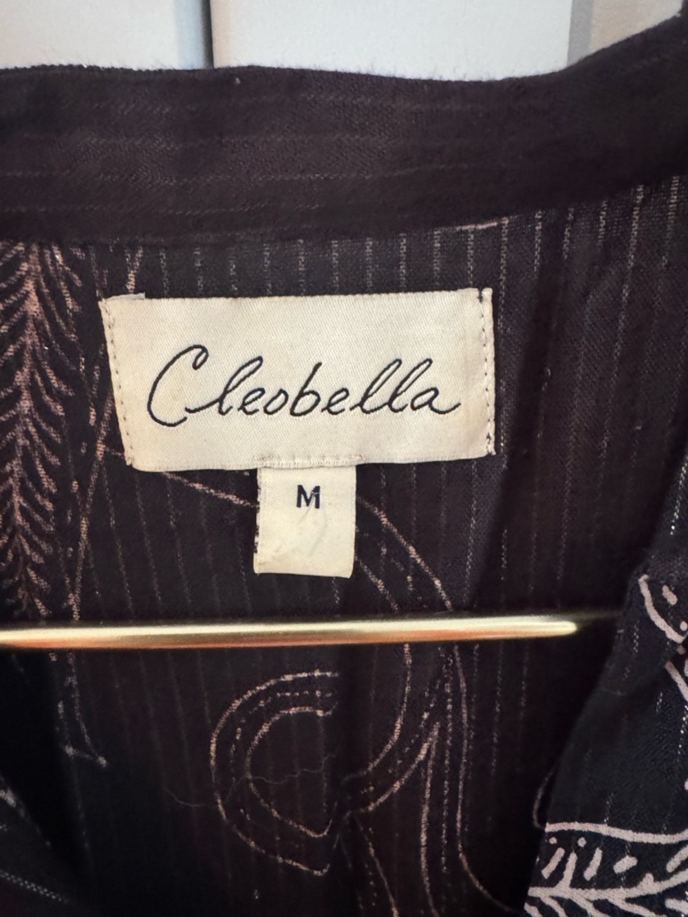 Cleobella Black Maxi Dress with Cream Floral Motif - Picture 3 of 5